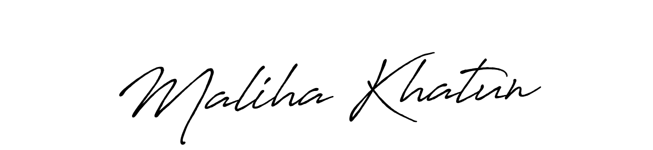 Maliha Khatun stylish signature style. Best Handwritten Sign (Antro_Vectra_Bolder) for my name. Handwritten Signature Collection Ideas for my name Maliha Khatun. Maliha Khatun signature style 7 images and pictures png