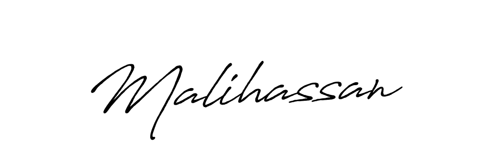 How to make Malihassan signature? Antro_Vectra_Bolder is a professional autograph style. Create handwritten signature for Malihassan name. Malihassan signature style 7 images and pictures png