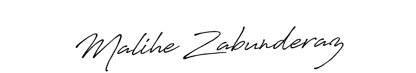 You should practise on your own different ways (Antro_Vectra_Bolder) to write your name (Malihe Zabunderaz) in signature. don't let someone else do it for you. Malihe Zabunderaz signature style 7 images and pictures png