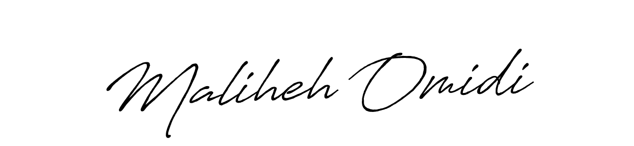 Also You can easily find your signature by using the search form. We will create Maliheh Omidi name handwritten signature images for you free of cost using Antro_Vectra_Bolder sign style. Maliheh Omidi signature style 7 images and pictures png