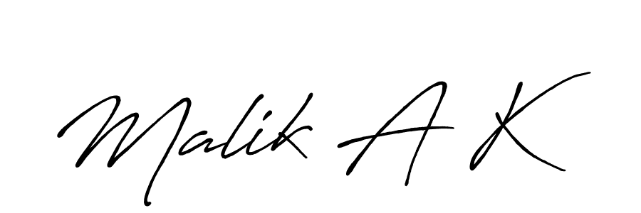 Similarly Antro_Vectra_Bolder is the best handwritten signature design. Signature creator online .You can use it as an online autograph creator for name Malik A K. Malik A K signature style 7 images and pictures png