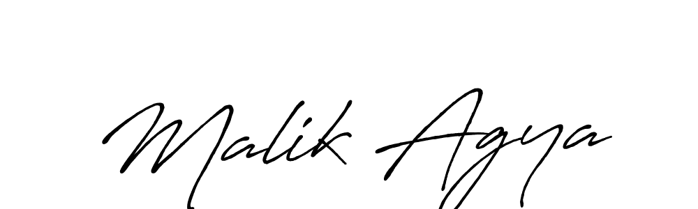 Also You can easily find your signature by using the search form. We will create Malik Agya name handwritten signature images for you free of cost using Antro_Vectra_Bolder sign style. Malik Agya signature style 7 images and pictures png