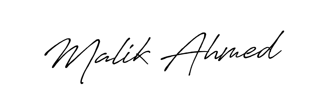 Also we have Malik Ahmed name is the best signature style. Create professional handwritten signature collection using Antro_Vectra_Bolder autograph style. Malik Ahmed signature style 7 images and pictures png