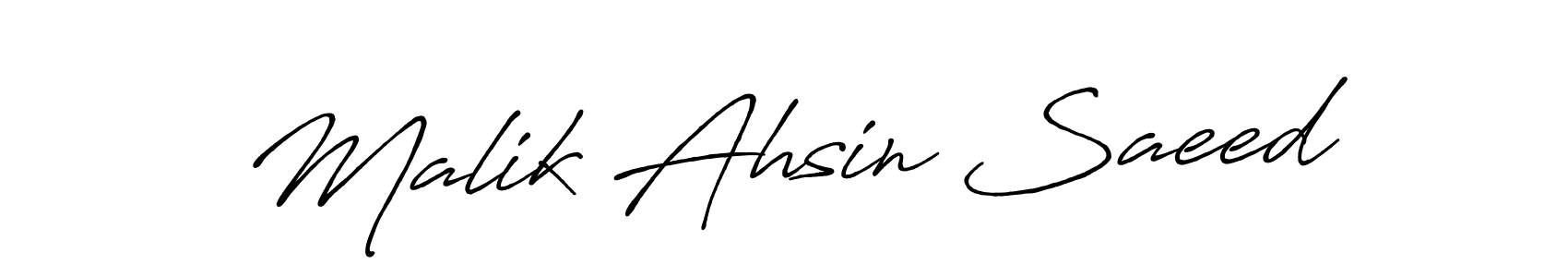 Antro_Vectra_Bolder is a professional signature style that is perfect for those who want to add a touch of class to their signature. It is also a great choice for those who want to make their signature more unique. Get Malik Ahsin Saeed name to fancy signature for free. Malik Ahsin Saeed signature style 7 images and pictures png