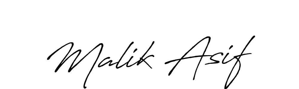 Design your own signature with our free online signature maker. With this signature software, you can create a handwritten (Antro_Vectra_Bolder) signature for name Malik Asif. Malik Asif signature style 7 images and pictures png