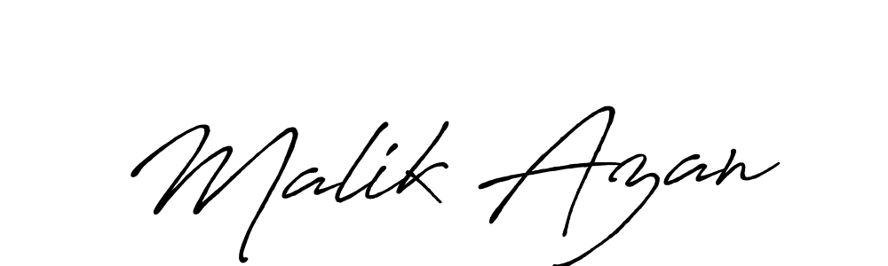Make a beautiful signature design for name Malik Azan. With this signature (Antro_Vectra_Bolder) style, you can create a handwritten signature for free. Malik Azan signature style 7 images and pictures png