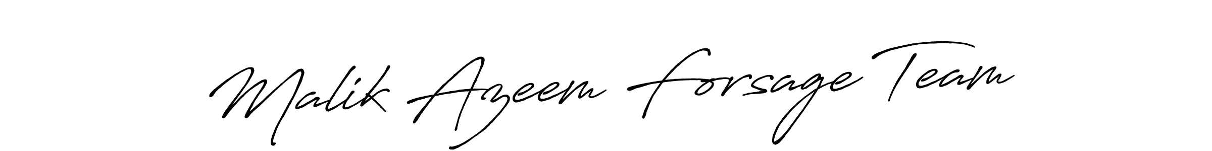 Malik Azeem Forsage Team stylish signature style. Best Handwritten Sign (Antro_Vectra_Bolder) for my name. Handwritten Signature Collection Ideas for my name Malik Azeem Forsage Team. Malik Azeem Forsage Team signature style 7 images and pictures png
