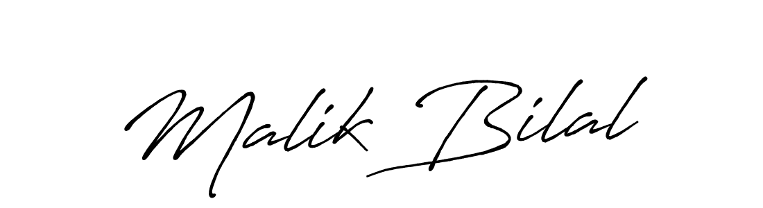 Make a beautiful signature design for name Malik Bilal. With this signature (Antro_Vectra_Bolder) style, you can create a handwritten signature for free. Malik Bilal signature style 7 images and pictures png