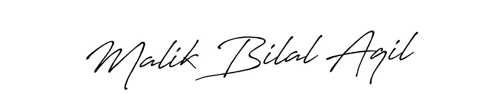 This is the best signature style for the Malik Bilal Aqil name. Also you like these signature font (Antro_Vectra_Bolder). Mix name signature. Malik Bilal Aqil signature style 7 images and pictures png