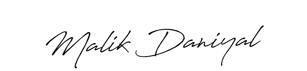 Malik Daniyal stylish signature style. Best Handwritten Sign (Antro_Vectra_Bolder) for my name. Handwritten Signature Collection Ideas for my name Malik Daniyal. Malik Daniyal signature style 7 images and pictures png