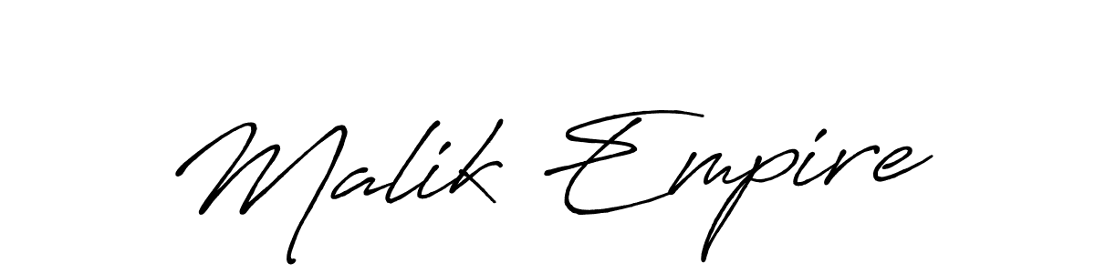 Also we have Malik Empire name is the best signature style. Create professional handwritten signature collection using Antro_Vectra_Bolder autograph style. Malik Empire signature style 7 images and pictures png