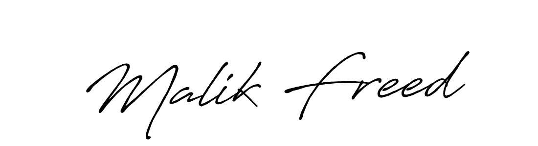 Malik Freed stylish signature style. Best Handwritten Sign (Antro_Vectra_Bolder) for my name. Handwritten Signature Collection Ideas for my name Malik Freed. Malik Freed signature style 7 images and pictures png