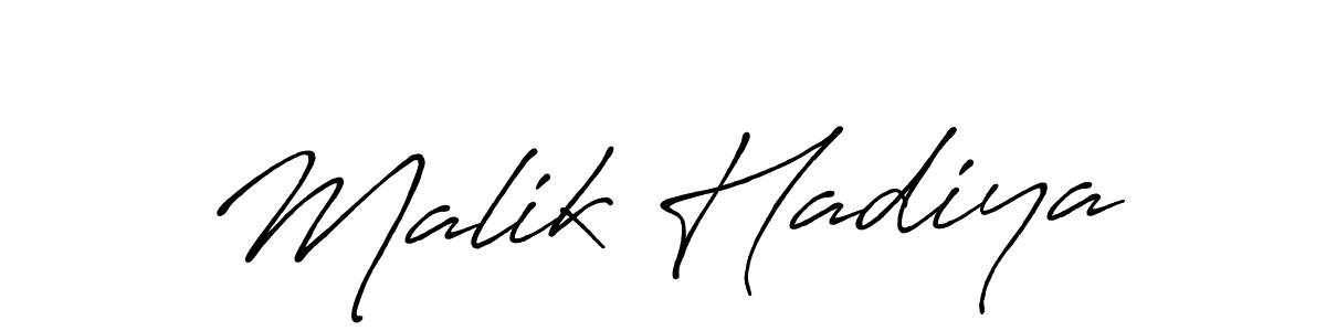 It looks lik you need a new signature style for name Malik Hadiya. Design unique handwritten (Antro_Vectra_Bolder) signature with our free signature maker in just a few clicks. Malik Hadiya signature style 7 images and pictures png