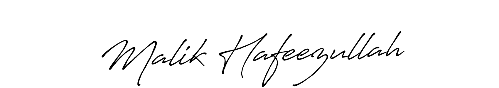 How to make Malik Hafeezullah name signature. Use Antro_Vectra_Bolder style for creating short signs online. This is the latest handwritten sign. Malik Hafeezullah signature style 7 images and pictures png