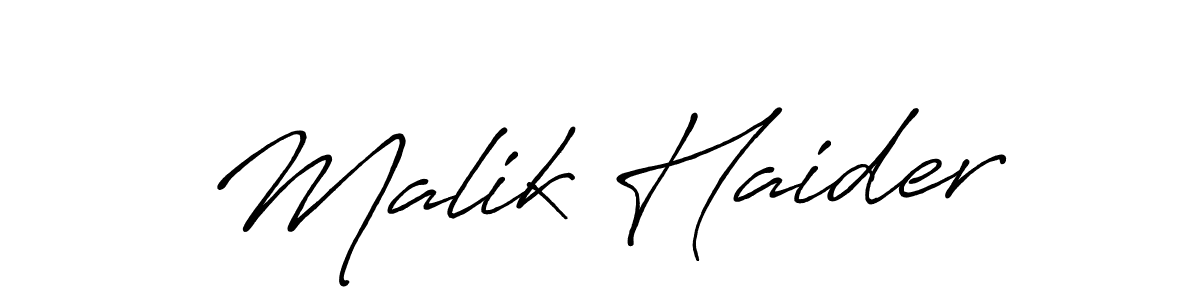 Also You can easily find your signature by using the search form. We will create Malik Haider name handwritten signature images for you free of cost using Antro_Vectra_Bolder sign style. Malik Haider signature style 7 images and pictures png