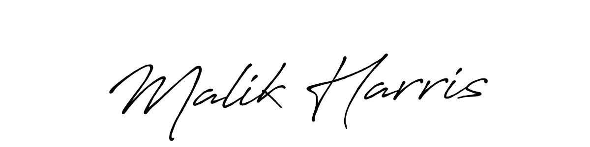 How to make Malik Harris name signature. Use Antro_Vectra_Bolder style for creating short signs online. This is the latest handwritten sign. Malik Harris signature style 7 images and pictures png