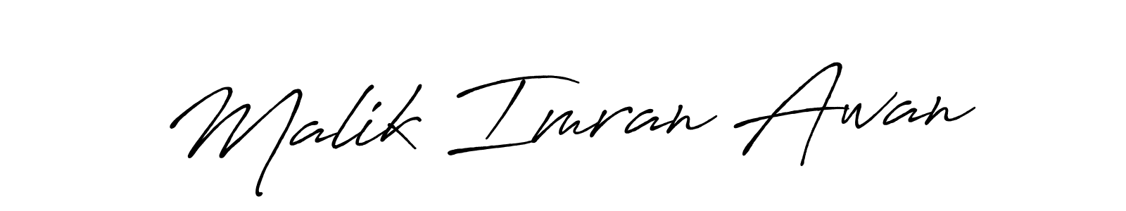 Make a short Malik Imran Awan signature style. Manage your documents anywhere anytime using Antro_Vectra_Bolder. Create and add eSignatures, submit forms, share and send files easily. Malik Imran Awan signature style 7 images and pictures png