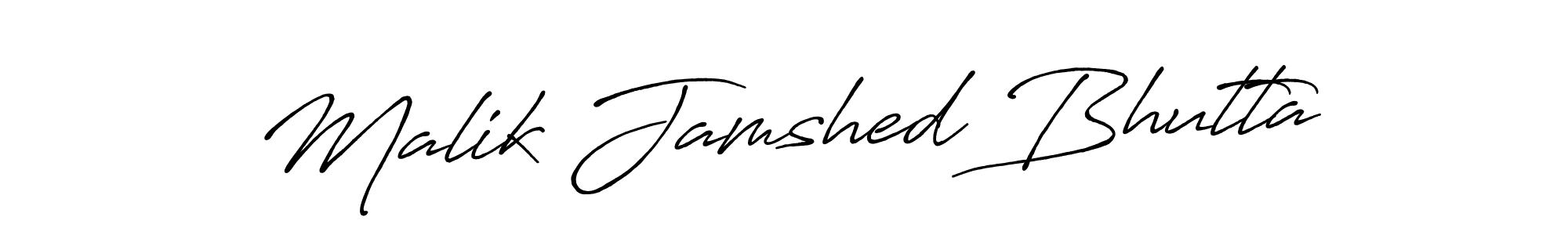 Use a signature maker to create a handwritten signature online. With this signature software, you can design (Antro_Vectra_Bolder) your own signature for name Malik Jamshed Bhutta. Malik Jamshed Bhutta signature style 7 images and pictures png
