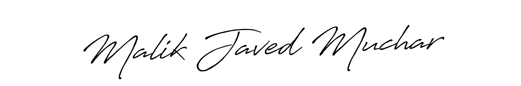 Make a beautiful signature design for name Malik Javed Muchar. With this signature (Antro_Vectra_Bolder) style, you can create a handwritten signature for free. Malik Javed Muchar signature style 7 images and pictures png