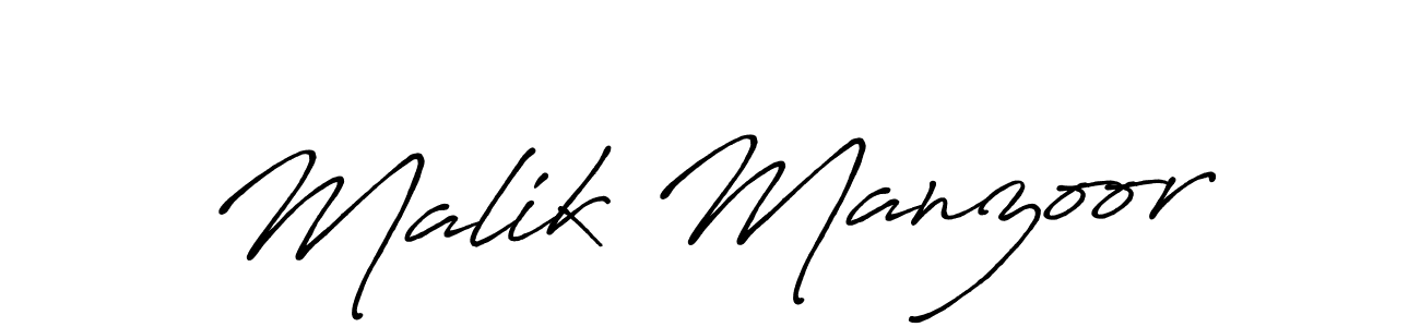 Antro_Vectra_Bolder is a professional signature style that is perfect for those who want to add a touch of class to their signature. It is also a great choice for those who want to make their signature more unique. Get Malik Manzoor name to fancy signature for free. Malik Manzoor signature style 7 images and pictures png