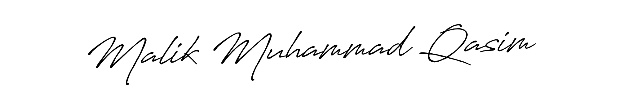 Create a beautiful signature design for name Malik Muhammad Qasim. With this signature (Antro_Vectra_Bolder) fonts, you can make a handwritten signature for free. Malik Muhammad Qasim signature style 7 images and pictures png