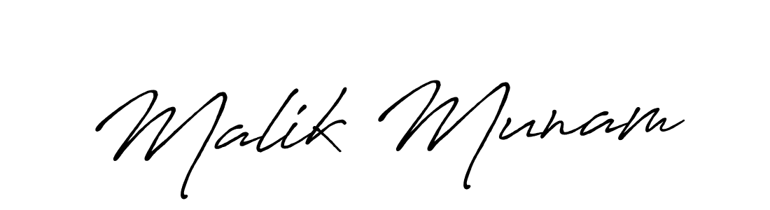 Similarly Antro_Vectra_Bolder is the best handwritten signature design. Signature creator online .You can use it as an online autograph creator for name Malik Munam. Malik Munam signature style 7 images and pictures png