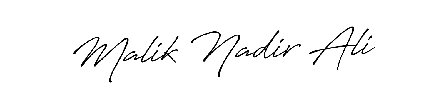 How to make Malik Nadir Ali signature? Antro_Vectra_Bolder is a professional autograph style. Create handwritten signature for Malik Nadir Ali name. Malik Nadir Ali signature style 7 images and pictures png