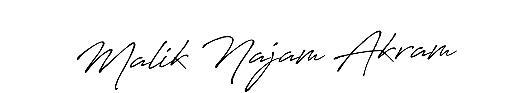 Antro_Vectra_Bolder is a professional signature style that is perfect for those who want to add a touch of class to their signature. It is also a great choice for those who want to make their signature more unique. Get Malik Najam Akram name to fancy signature for free. Malik Najam Akram signature style 7 images and pictures png