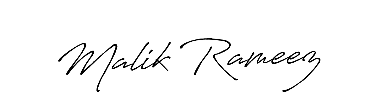 if you are searching for the best signature style for your name Malik Rameez. so please give up your signature search. here we have designed multiple signature styles  using Antro_Vectra_Bolder. Malik Rameez signature style 7 images and pictures png