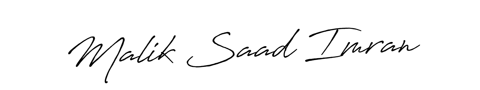 Antro_Vectra_Bolder is a professional signature style that is perfect for those who want to add a touch of class to their signature. It is also a great choice for those who want to make their signature more unique. Get Malik Saad Imran name to fancy signature for free. Malik Saad Imran signature style 7 images and pictures png