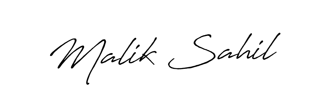 How to make Malik Sahil signature? Antro_Vectra_Bolder is a professional autograph style. Create handwritten signature for Malik Sahil name. Malik Sahil signature style 7 images and pictures png