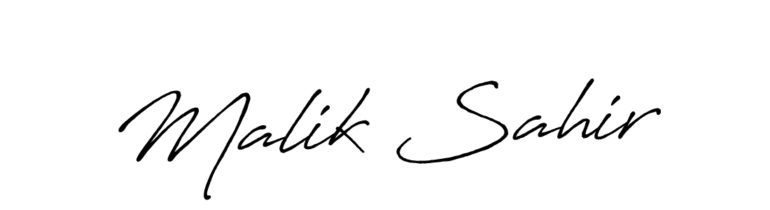 Also we have Malik Sahir name is the best signature style. Create professional handwritten signature collection using Antro_Vectra_Bolder autograph style. Malik Sahir signature style 7 images and pictures png