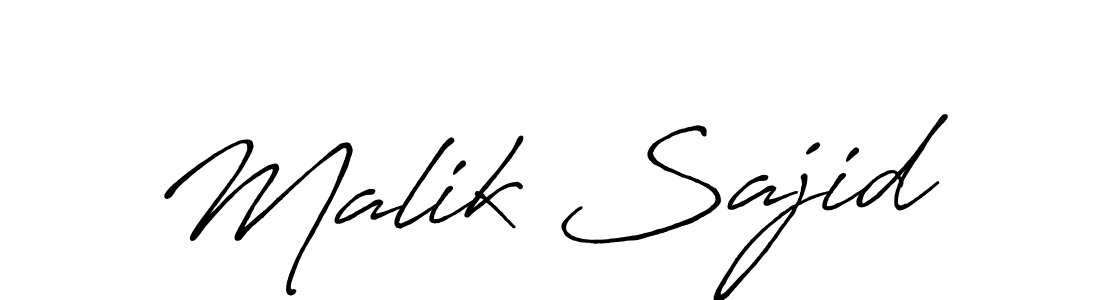 Create a beautiful signature design for name Malik Sajid. With this signature (Antro_Vectra_Bolder) fonts, you can make a handwritten signature for free. Malik Sajid signature style 7 images and pictures png