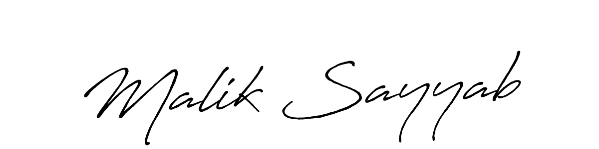 It looks lik you need a new signature style for name Malik Sayyab. Design unique handwritten (Antro_Vectra_Bolder) signature with our free signature maker in just a few clicks. Malik Sayyab signature style 7 images and pictures png