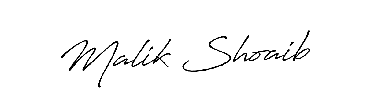 It looks lik you need a new signature style for name Malik Shoaib. Design unique handwritten (Antro_Vectra_Bolder) signature with our free signature maker in just a few clicks. Malik Shoaib signature style 7 images and pictures png