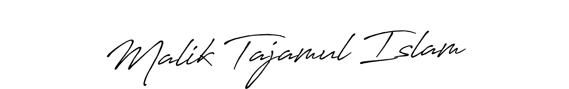 Make a beautiful signature design for name Malik Tajamul Islam. With this signature (Antro_Vectra_Bolder) style, you can create a handwritten signature for free. Malik Tajamul Islam signature style 7 images and pictures png