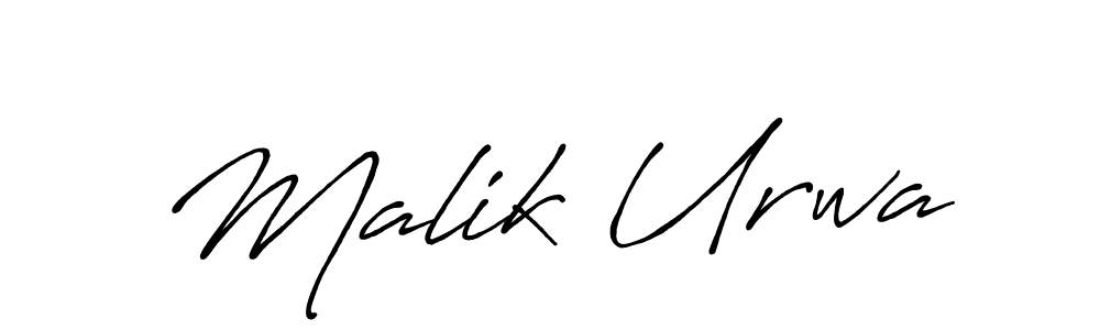 Create a beautiful signature design for name Malik Urwa. With this signature (Antro_Vectra_Bolder) fonts, you can make a handwritten signature for free. Malik Urwa signature style 7 images and pictures png