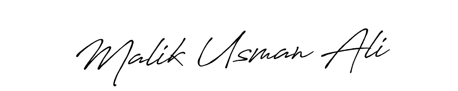 How to make Malik Usman Ali signature? Antro_Vectra_Bolder is a professional autograph style. Create handwritten signature for Malik Usman Ali name. Malik Usman Ali signature style 7 images and pictures png