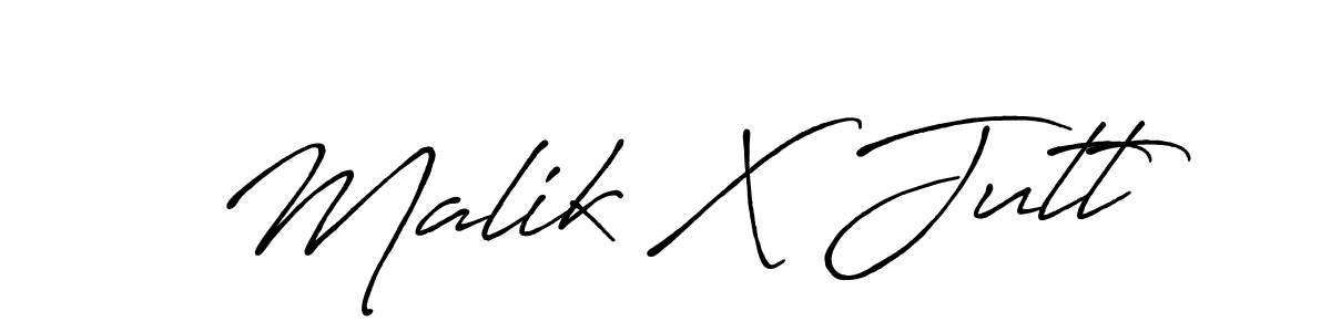 Malik X Jutt stylish signature style. Best Handwritten Sign (Antro_Vectra_Bolder) for my name. Handwritten Signature Collection Ideas for my name Malik X Jutt. Malik X Jutt signature style 7 images and pictures png