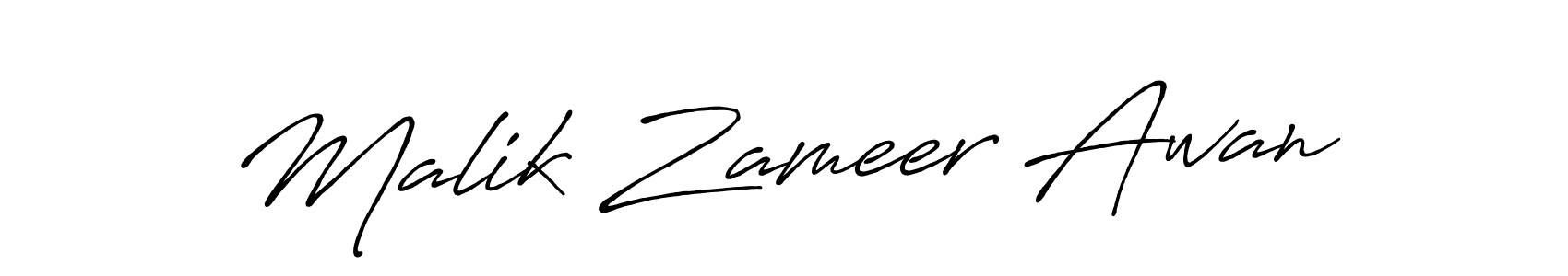 Also You can easily find your signature by using the search form. We will create Malik Zameer Awan name handwritten signature images for you free of cost using Antro_Vectra_Bolder sign style. Malik Zameer Awan signature style 7 images and pictures png