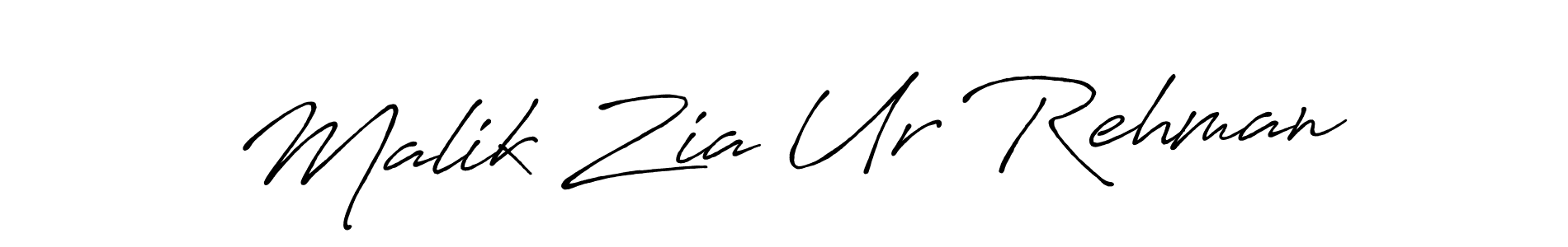 Design your own signature with our free online signature maker. With this signature software, you can create a handwritten (Antro_Vectra_Bolder) signature for name Malik Zia Ur Rehman. Malik Zia Ur Rehman signature style 7 images and pictures png