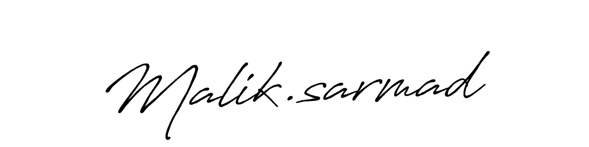 Use a signature maker to create a handwritten signature online. With this signature software, you can design (Antro_Vectra_Bolder) your own signature for name Malik.sarmad. Malik.sarmad signature style 7 images and pictures png