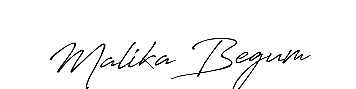 Antro_Vectra_Bolder is a professional signature style that is perfect for those who want to add a touch of class to their signature. It is also a great choice for those who want to make their signature more unique. Get Malika Begum name to fancy signature for free. Malika Begum signature style 7 images and pictures png