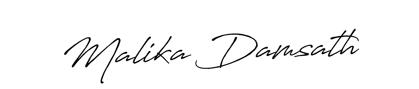 Make a beautiful signature design for name Malika Damsath. Use this online signature maker to create a handwritten signature for free. Malika Damsath signature style 7 images and pictures png