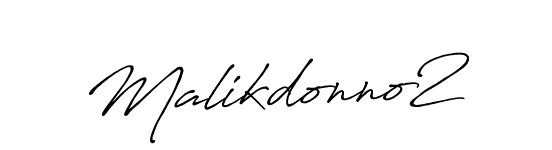 Make a beautiful signature design for name Malikdonno2. With this signature (Antro_Vectra_Bolder) style, you can create a handwritten signature for free. Malikdonno2 signature style 7 images and pictures png