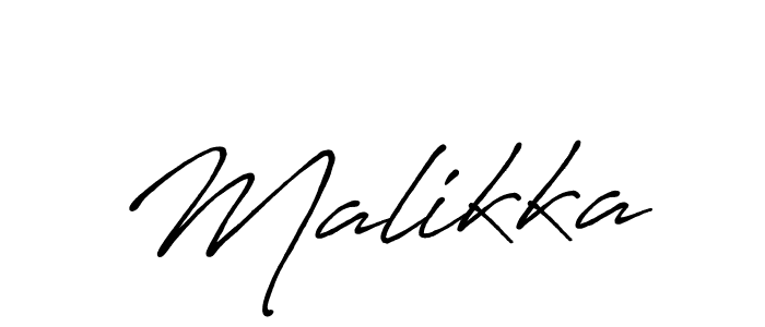 How to make Malikka signature? Antro_Vectra_Bolder is a professional autograph style. Create handwritten signature for Malikka name. Malikka signature style 7 images and pictures png