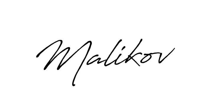 Make a beautiful signature design for name Malikov. With this signature (Antro_Vectra_Bolder) style, you can create a handwritten signature for free. Malikov signature style 7 images and pictures png