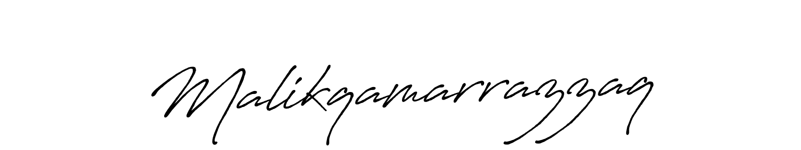 Use a signature maker to create a handwritten signature online. With this signature software, you can design (Antro_Vectra_Bolder) your own signature for name Malikqamarrazzaq. Malikqamarrazzaq signature style 7 images and pictures png