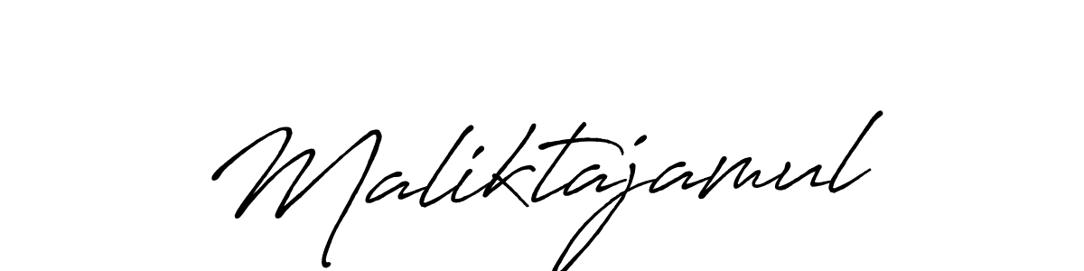 Make a beautiful signature design for name Maliktajamul. With this signature (Antro_Vectra_Bolder) style, you can create a handwritten signature for free. Maliktajamul signature style 7 images and pictures png