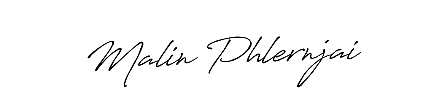 Make a beautiful signature design for name Malin Phlernjai. With this signature (Antro_Vectra_Bolder) style, you can create a handwritten signature for free. Malin Phlernjai signature style 7 images and pictures png